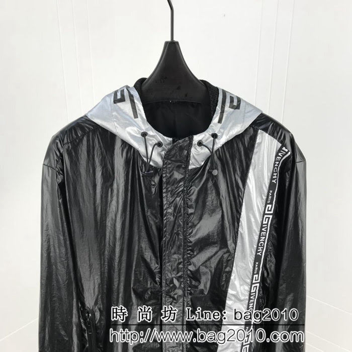 GVC紀梵希 獨家發售 原單管道貨 19ss春季新款 電鍍銀設計 男款風衣外套 ydi2492